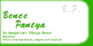 bence pantya business card